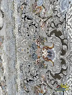 فرش کاشان 1200 شانه برجسته طرح محیا کرم
