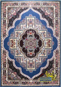 کارخانه فرش کاشان طرح ناردون کاربنی 500 شانه