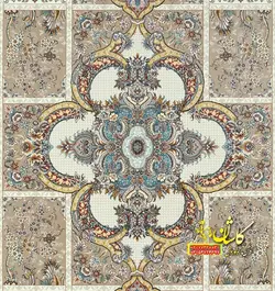 فرش کاشان 1200 شانه طرح شاهسوند برجسته فیلی