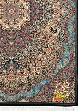فرش 700 شانه طرح بهشت سرمه ای