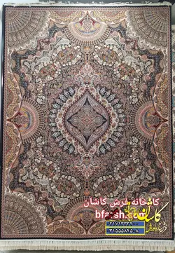 فرش کاشان 1000شانه  ایلار سرمه ای