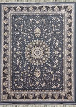 فرش ۷۰۰ شانه طرح تلناز دودی طلایی