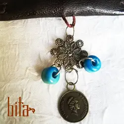 رومانتویی چرم مهره آبی