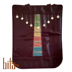 کیف چرم زنانه با تزيینات سکه