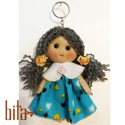 جاسوییچی عروسکی آبی گلدار