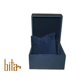 جعبه هدیه طرح چرم سورمه ای