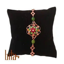 دستبند پته و مس طرح گل