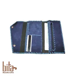 کیف پول لب کج اشبالت سرمه ای