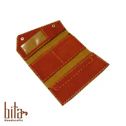 کیف پول لب کج اشبالت قرمز و گلیم