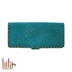 کیف پول اشبالت سه لت با گل چهار پر