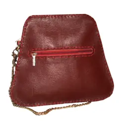 کیف چرم دوشی با گلیم خطی