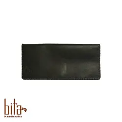 کیف دسته چک دو لت چرم گاوی طرح 2