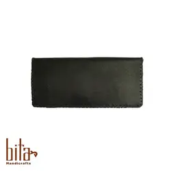 کیف دسته چک دو لت چرم گاوی طرح 2