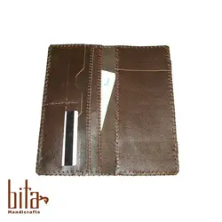 کیف دسته چک دو لت چرم گاوی طرح 2