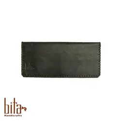 کیف دسته چک دو لت چرم گاوی طرح 5