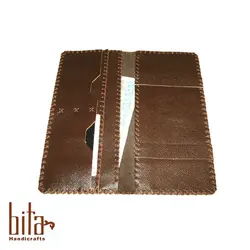 کیف دسته چک دو لت چرم گاوی طرح 5