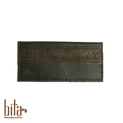 کیف دسته چک دو لت چرم گاوی طرح 6