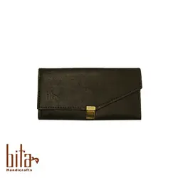 کیف دسته چک سه لت قفل دار چرم گاوی