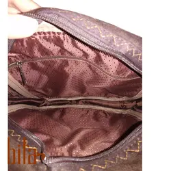 کیف گلیم سیرجان مربع بزرگ طلایی