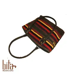کیف گلیمی زنانه طرح نیم ترنج