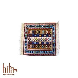 گلیم خطی سیرجان  راه راه آبی  ۳۰ سانت