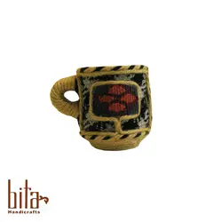 لیوان جاجیم و گلیم دسته دار تک گل
