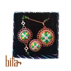 نیم ست پته سرمه ای