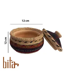 شکلات خوری سفال با رویه جاجیم دستباف