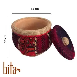 شکلات خوری سفال با قالی و جاجیم دستباف