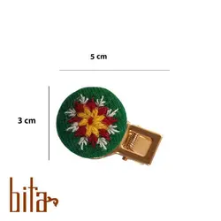 گیره مو پته سبز