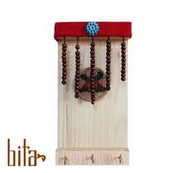 جاکلیدی دیواری چوبی طرح گل