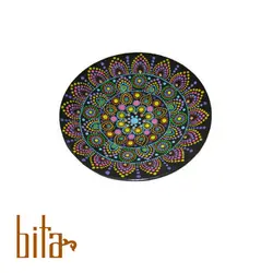 بشقاب دیوار کوب سفالی تمام گل