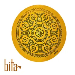 شال پته دوزی ترنج بته ای زرد