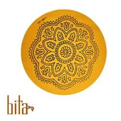 شال پته دوزی ترنج کوچک زرد