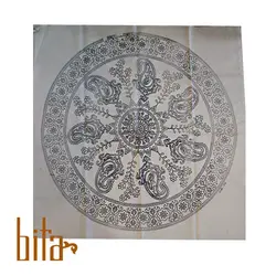 شال پته دوزی رومیزی گرد بزرگ