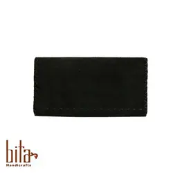 کیف پول لب کج اشبالت قهوه ای ساده