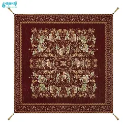 سرویس ۵ تکه رومیزی مخمل کوبلن ملیله دوزی رنگ قهوه ای