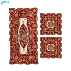 ست ۴ تکه رومیزی هندی مدل رایا کد Ry-ghz