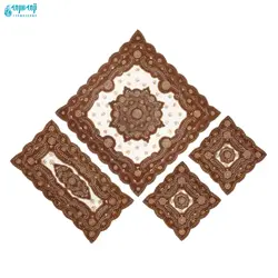 ست ۴ تکه رومیزی هندی مدل رایا کد Ry-ghr