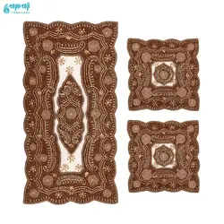 ست ۴ تکه رومیزی هندی مدل رایا کد Ry-ghr