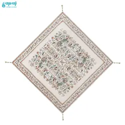 سرویس ۵ تکه رومیزی کوبلن ملیله دوزی رنگ سفید