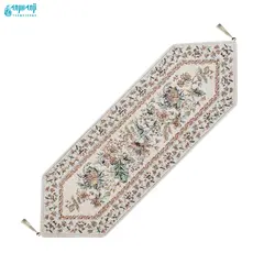 سرویس ۵ تکه رومیزی کوبلن ملیله دوزی رنگ سفید