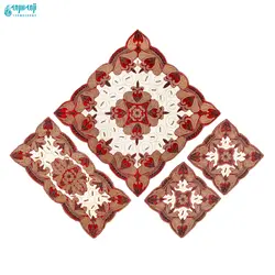 ست ۴ تکه رومیزی هندی مدل هما کد Hm1007