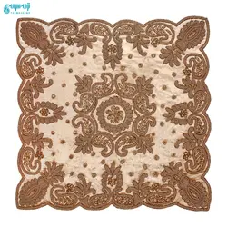 ست ۴ تکه رومیزی مخمل کار شده هندی مدل ریما کد Rm-krm