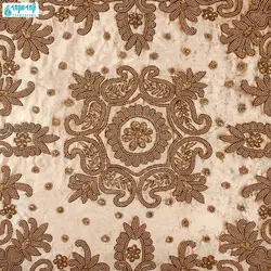 ست ۴ تکه رومیزی مخمل کار شده هندی مدل ریما کد Rm-krm