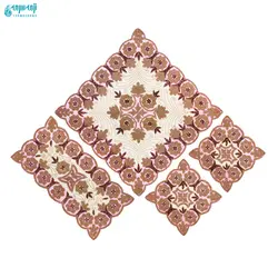 ست ۴ تکه رومیزی هندی مدل هیوا کد Hiva-1007