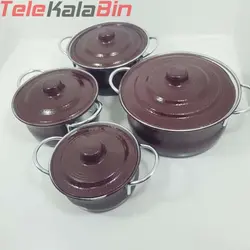 قابلمه رنگي 4 تيکه دسته دار