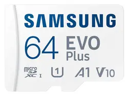 کارت حافظه MicroSDXC سامسونگ مدل Samsung EVO Plus UHS-I U1 A1 V10 ظرفیت 64 گیگابایت