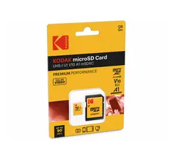 کارت حافظه MicroSDXC کداک مدل Kodak PREMIUM PERFORMANCE UHS-I U1 A1 V10 ظرفیت ۱۲۸ گیگابایت