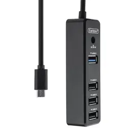 TYPE-C to USB HUB 4 Ports Earldom HUB08 | هاب تايپ سی به يو اس بی